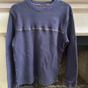 Timberland Men's Sweater Size M Purple‎ 100% Cotton LongSleeve Pullover Texture